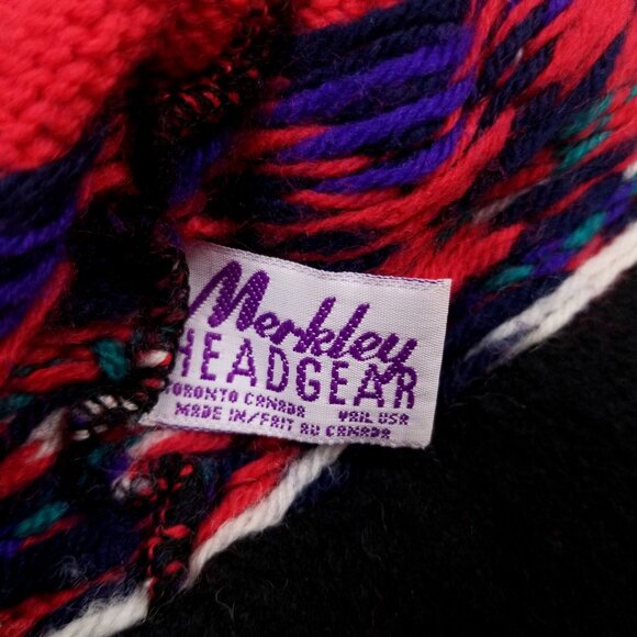 Merkley 100% Wool Patterned Beanie Beaded Pom Pom Tassel - Picture 8 of 10